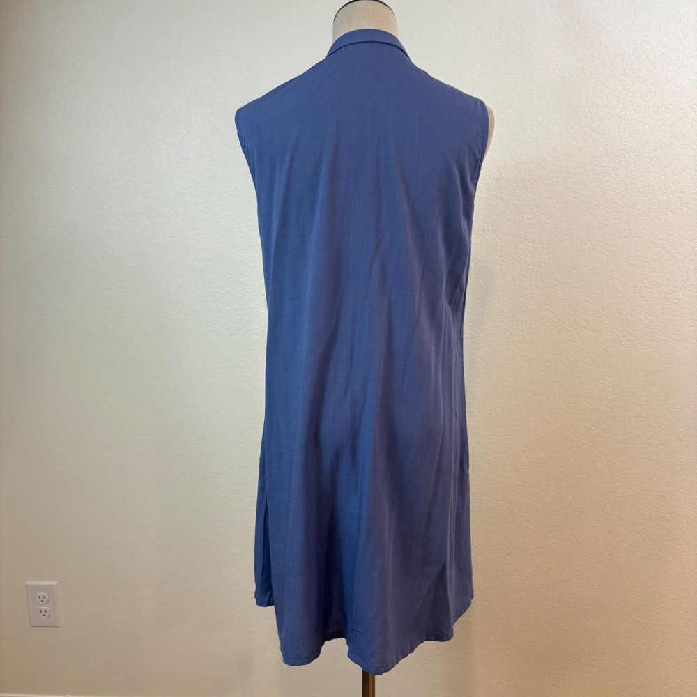 Neeru Kumar Tunic Shirt Dress Womens M Blue Hot Air Balloon Embroidered - Picture 5 of 6